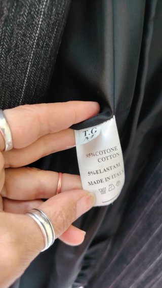 Cappotto lungo gessato Joenia