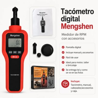 Tacómetro Digital Mengshen 2 en 1 RPM