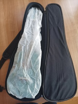 Ukulele in legno blu con accessori