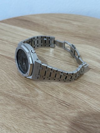 Casio G-Shock Modificado Cinza Aço Inox