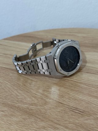 Casio G-Shock Modificado Cinza Aço Inox