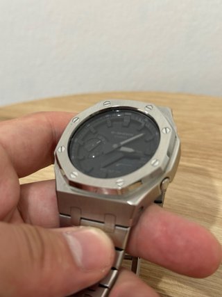 Casio G-Shock Modificado Cinza Aço Inox