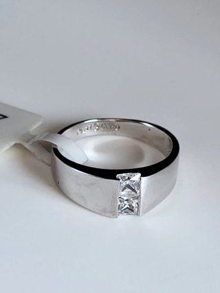 Anillo Plata Ley 925 Rodiada Circonitas Talla 15