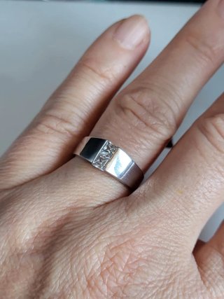 Anillo Plata Ley 925 Rodiada Circonitas Talla 15