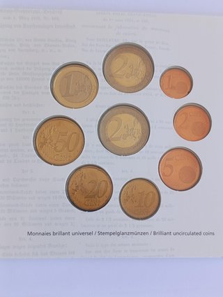 Cartera Monedas Luxemburgo Euro 2004 Calidad BU SC