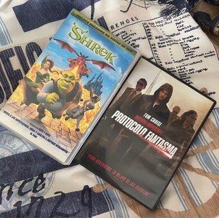 Películas Shrek y Misión Imposible DVD/VHS