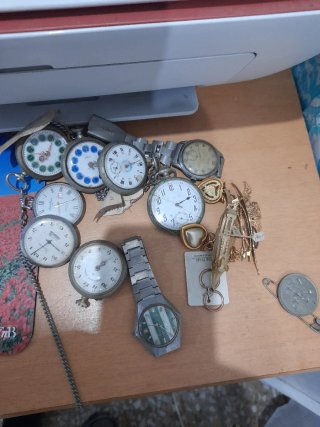 Lote de relojes antiguos de plata
