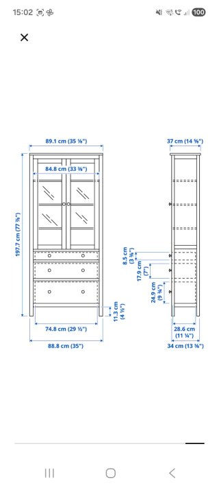 Conjunto Muebles Salón Ikea Hemnes Negro