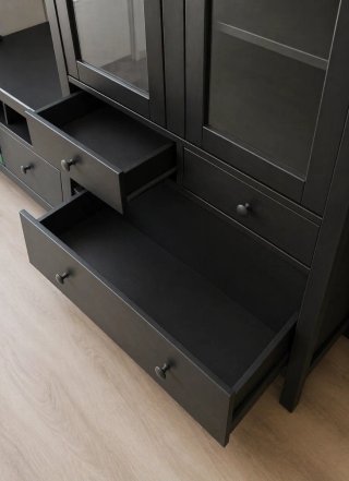 Conjunto Muebles Salón Ikea Hemnes Negro