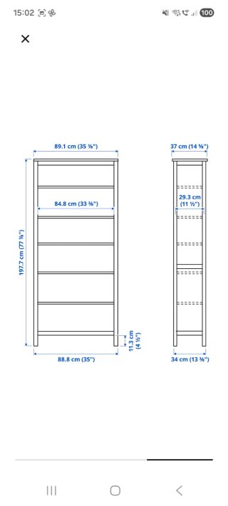 Conjunto Muebles Salón Ikea Hemnes Negro