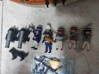 Barco Goleta Años 90 Playmobil con Figuras