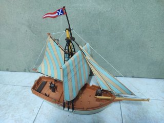 Barco Goleta Años 90 Playmobil con Figuras