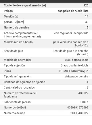 Alternador nuevo