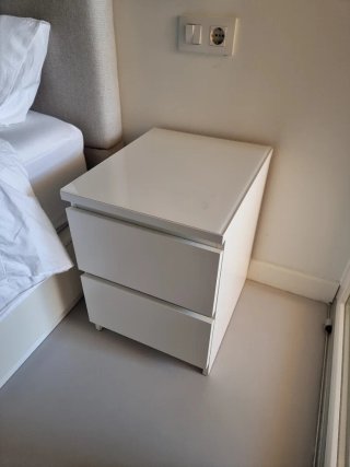 Mesita Noche Malm Ikea 2 Cajones Blanca