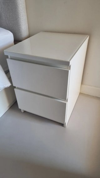 Mesita Noche Malm Ikea 2 Cajones Blanca