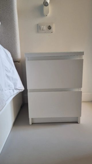 Mesita Noche Malm Ikea 2 Cajones Blanca