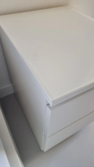 Mesita Noche Malm Ikea 2 Cajones Blanca