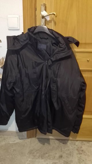 Parka Chaquetón Cro Polipiel Negro Talla L