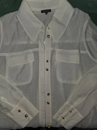 Blusa Caroline Biss Blanca T.36 Manga Larga