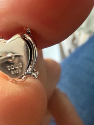 Pendientes Corazón Plata y Ónix Negro Tous