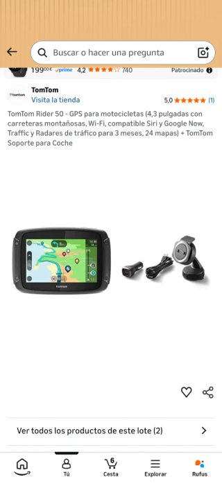 TomTom Rider 50 GPS Moto (Sin Abrir).