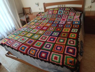 Colcha crochet hecha a mano