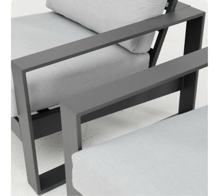 Juego 2 sillones exterior aluminio