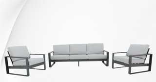 Juego 2 sillones exterior aluminio