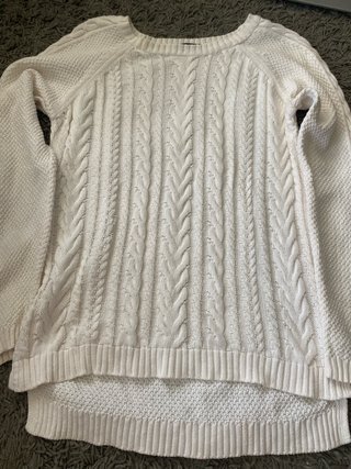 Jersey Stradivarius Blanco Trenzado