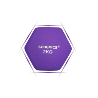 Mancuernas 4kg (2x2kg) Hexagonales Vinilo SONGMICS