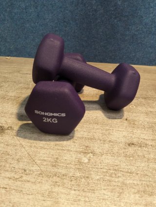 Mancuernas 4kg (2x2kg) Hexagonales Vinilo SONGMICS