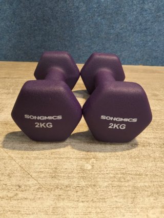 Mancuernas 4kg (2x2kg) Hexagonales Vinilo SONGMICS