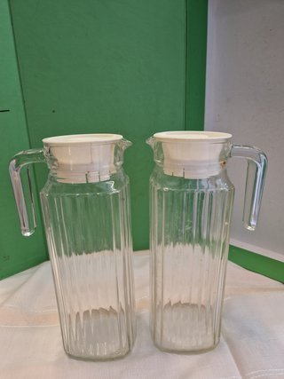 Juego de 2 jarras de cristal