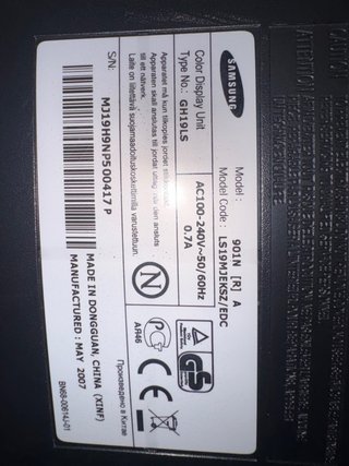 Monitor Samsung SyncMaster 901n