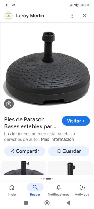 Pie de sombrilla Leroy Merlin