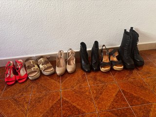 Lote 7 pares zapatos mujer talla 35