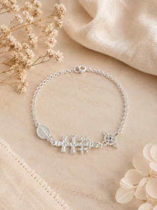 Pulsera Milagrosa Cruz Caravaca Nudo Brujas Plata