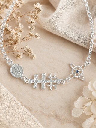 Pulsera Milagrosa Cruz Caravaca Nudo Brujas Plata