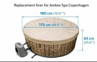 Spa hinchable AREBOS Copenhagen para 7 personas