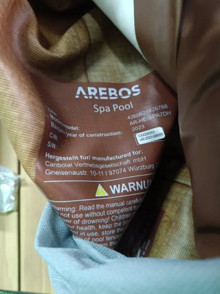 Spa hinchable AREBOS Copenhagen para 7 personas
