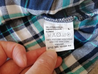 Camisa cuadros Bershka sin mangas Talla M.