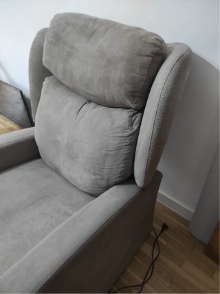 Sillón reclinable eléctrico gris