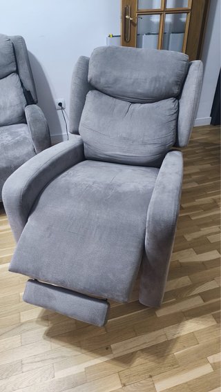 Sillón reclinable eléctrico gris