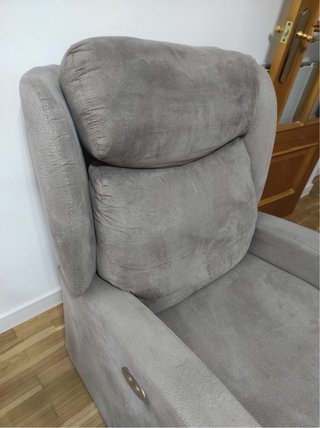 Sillón reclinable eléctrico gris