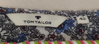 Blusa Tom Tailor floral azul y blanco
