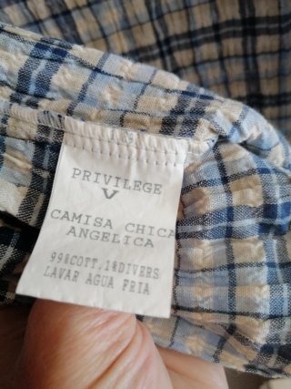 Camisa de cuadros ajustada