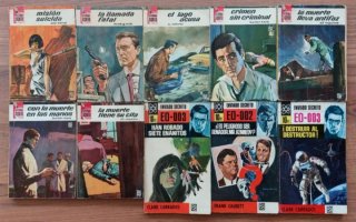 LOTE 10 BOLSILIBROS POLICIACOS ARCHIVO SECRETO