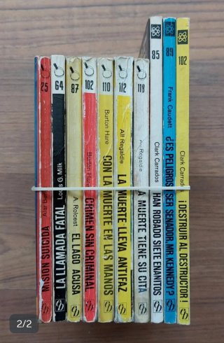 LOTE 10 BOLSILIBROS POLICIACOS ARCHIVO SECRETO