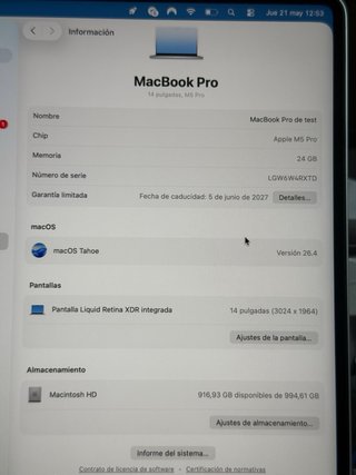 MacBook Pro M5 (2026) 24GB RAM