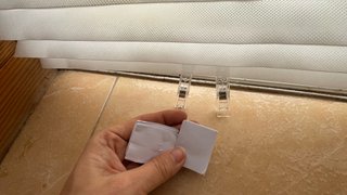 Confezione di 3 tende plissettate senza trapano con adesivo